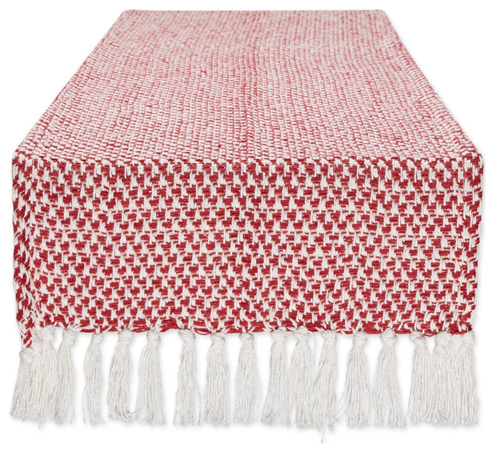 Tango Red Woven Table Runner 15x72