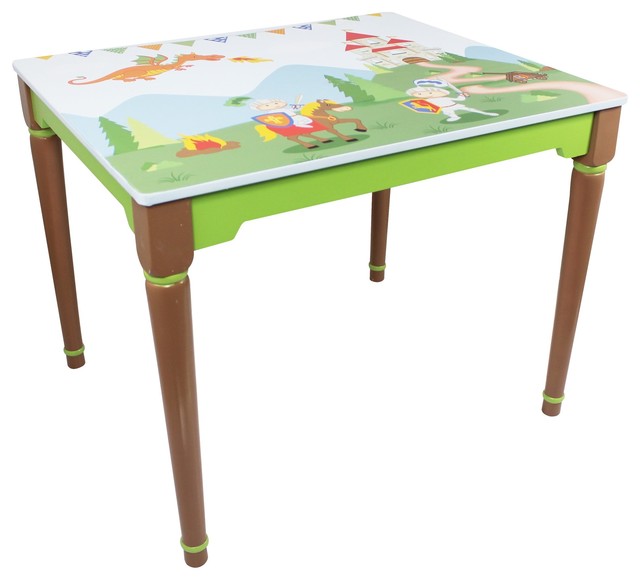 Fantasy Fields Childrens Knights Dragons Kids Wooden Table No Chairs