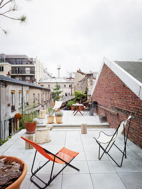 Two workshop studios industriale-terrazza
