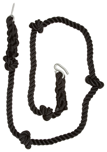 Swing Set Knotted Climbing Rope 3 4 Traditional Kids Playsets Swing Set Knotted Climbing Rope Black 3 4