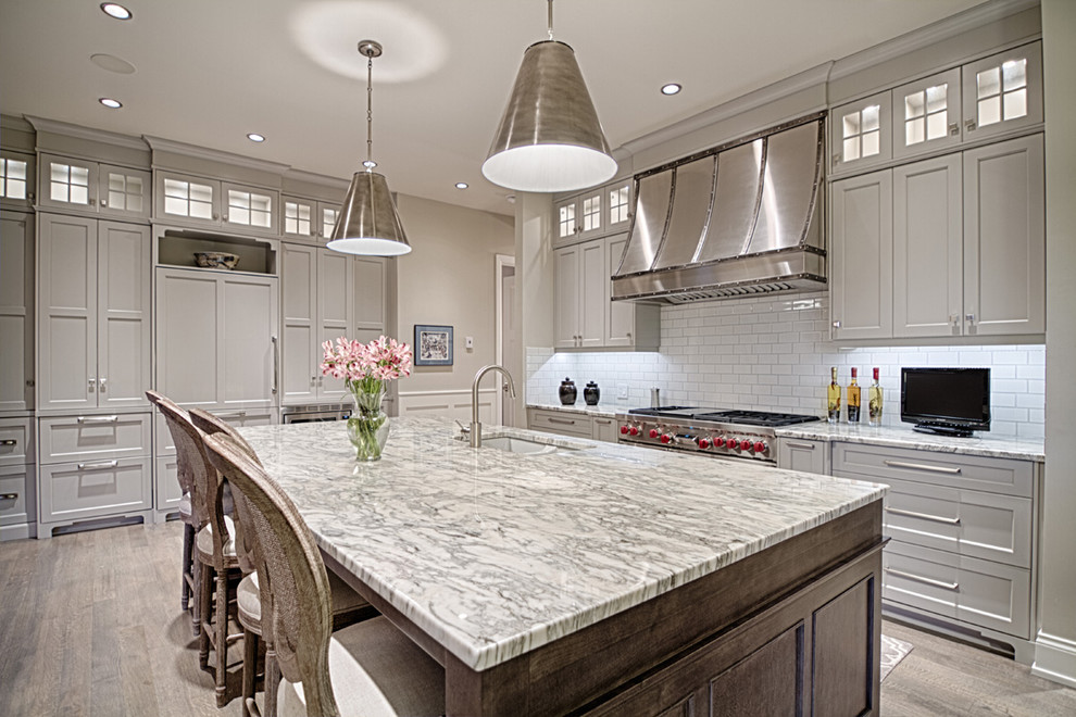 Inspiration for a transitional kitchen remodel in Calgary
