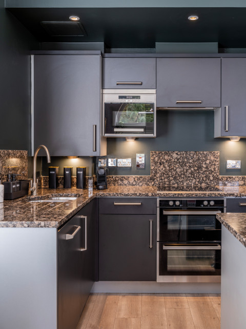 Surrey Apartment contemporary-kitchen