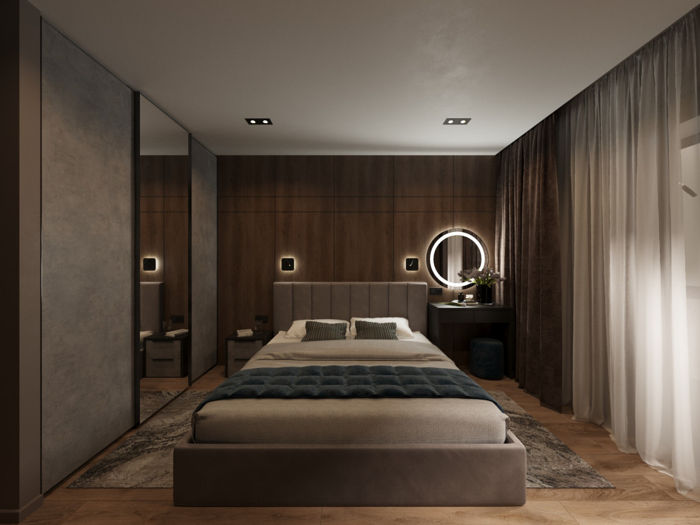 Дизайн проект квартиры в Москве в темных тонах