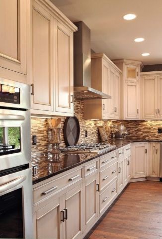 Transitional home design photo in Chicago