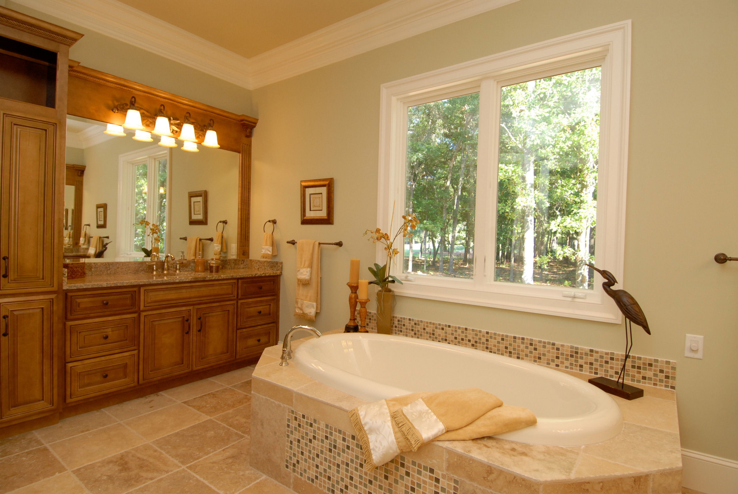 Stained Maple Custom Bathroom