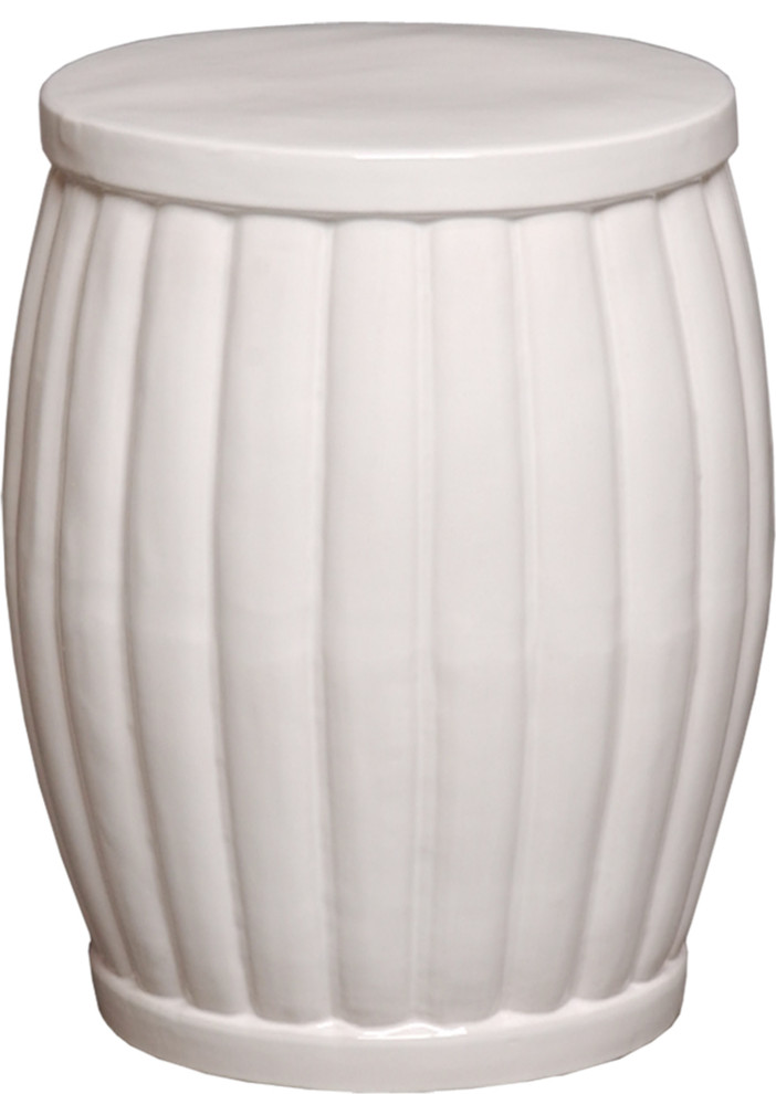 Fluted Garden Stool Contemporary Accent And Garden Stools by