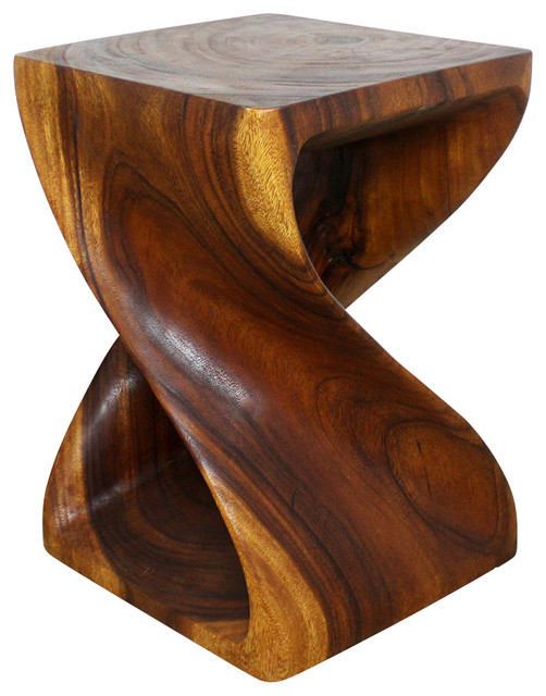 Haussmann Original Wood Twist End Table X 20 In High Livos Walnut Oil Haussmann Original Wood Twist End Table X 20 In High Livos Walnut Oil