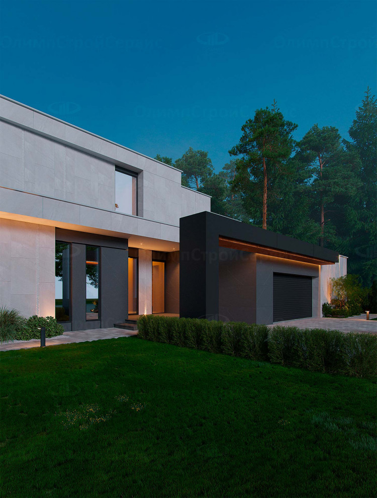 Современный дом «Бремор» с плоской крышей