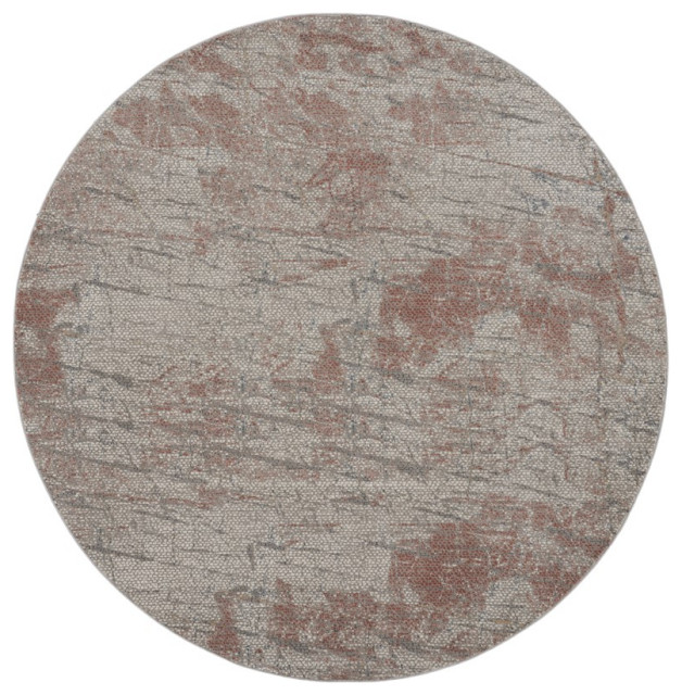 Nourison Rustic Tetures Round Area Rug, 5'3