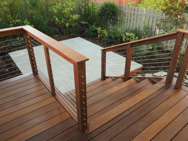 Smolski IPE deck with stainless steel cable railing - Industrial ...