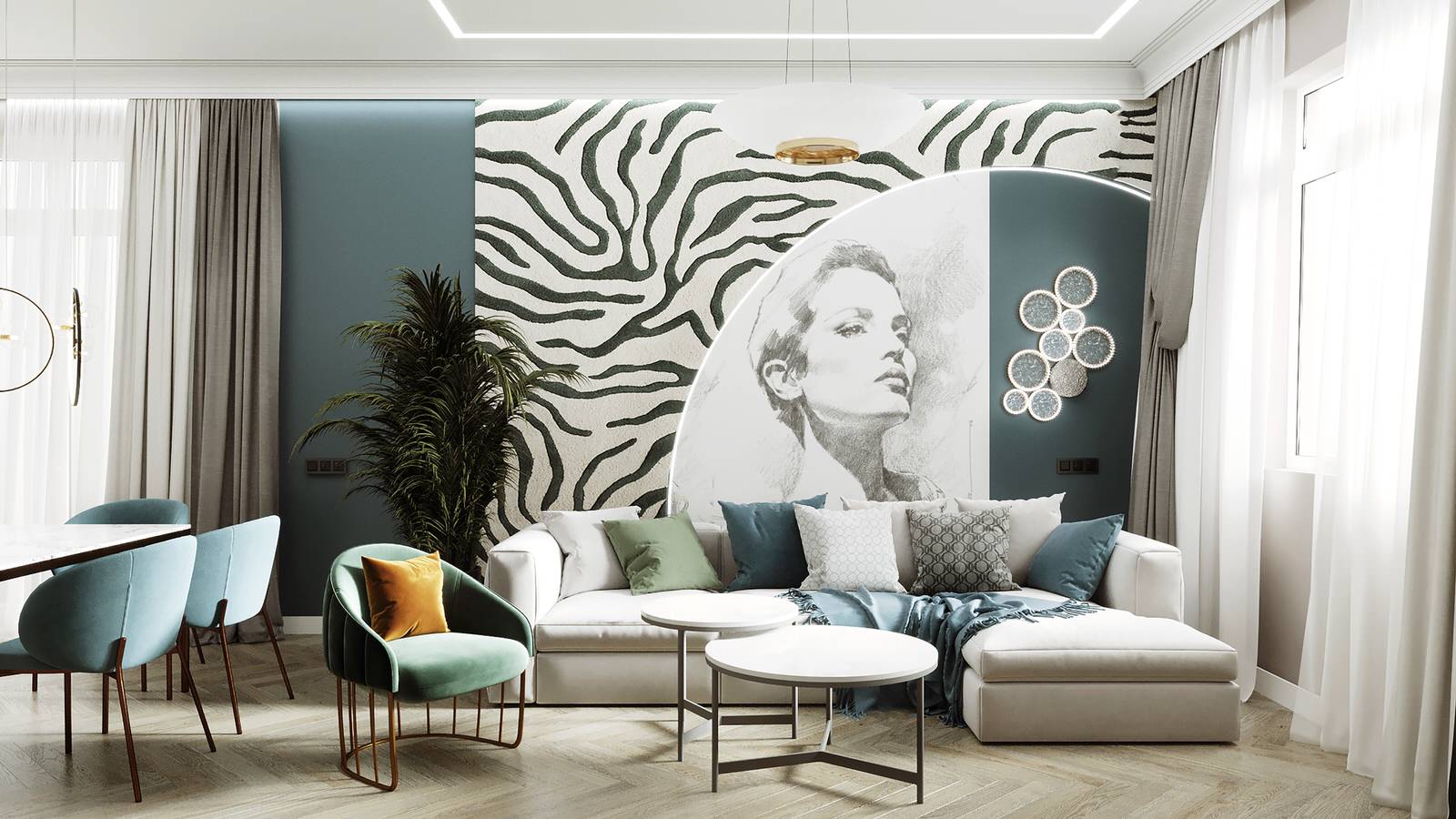 Кухня гостиная 45 кв.м.