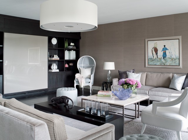 Lancelot Place, Knightsbridge transitional-living-room