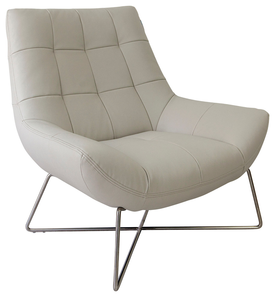 White Canio Leather Occasional Armchair