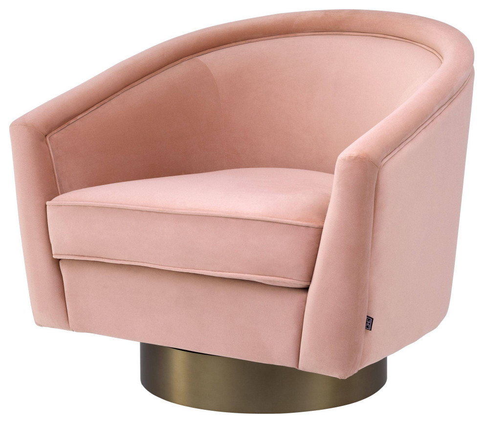 blush swivel barrel chair  eichholtz catene
