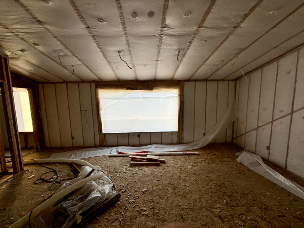 Home Addition drywall going in.