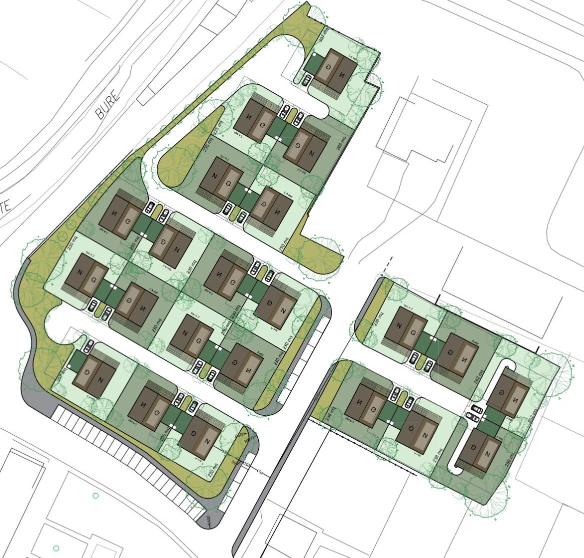 Quartiere residenziale - Fase di studio preliminare