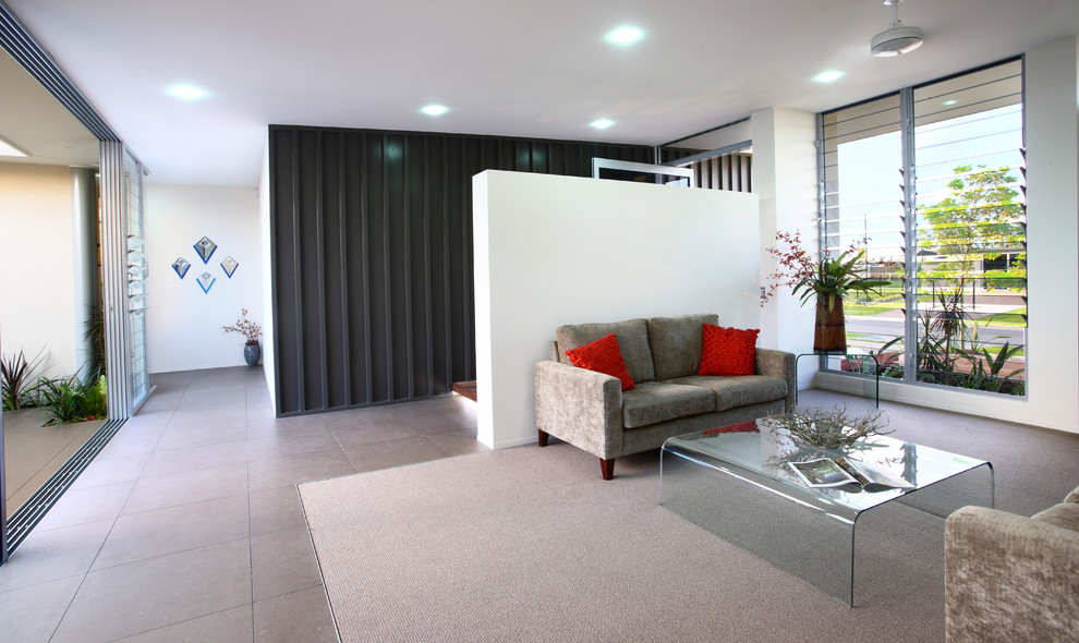 Inspiration for a contemporary living room in Sunshine Coast.