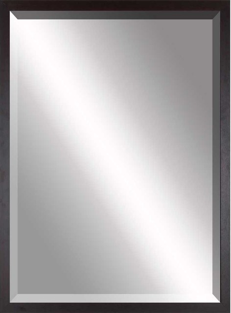 Beveled Mirror Simple Thin Brown Contemporary Wall Mirrors By Beveled Mirror Simple Thin Brown