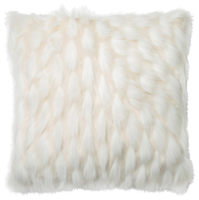 white fur throw pillows