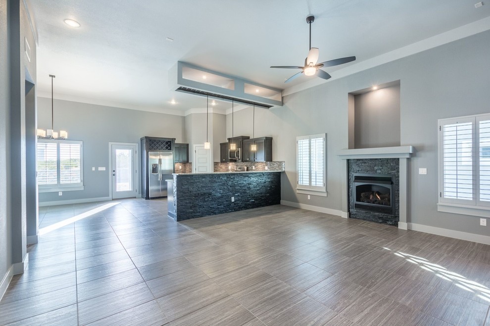Inspiration for a transitional home design remodel in Austin