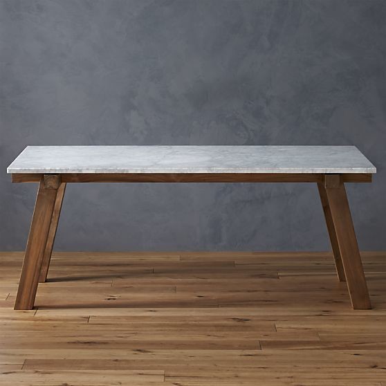 Riviera Rectangular Marble Top Dining Table