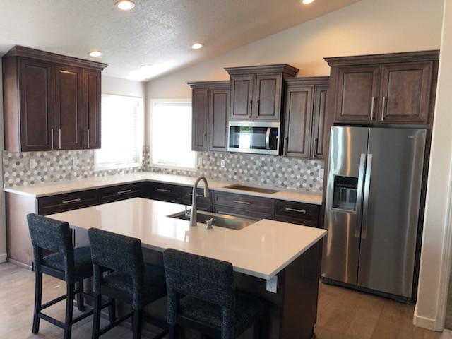 Transitional kitchen photo in Boise