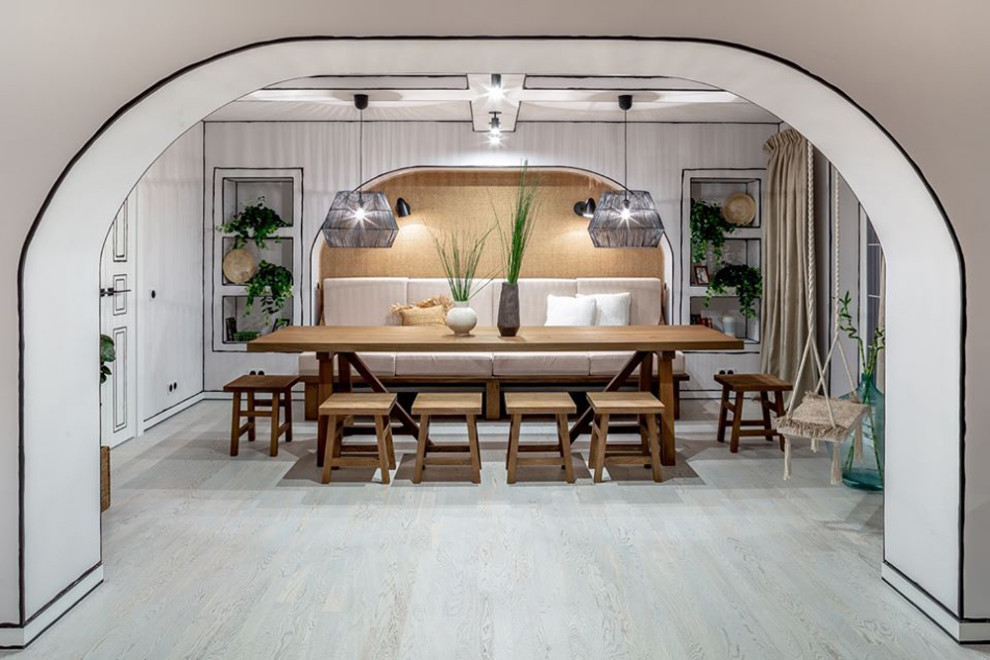 Проект переделки гостиной в загородном доме для Дачного ответа на НТВ