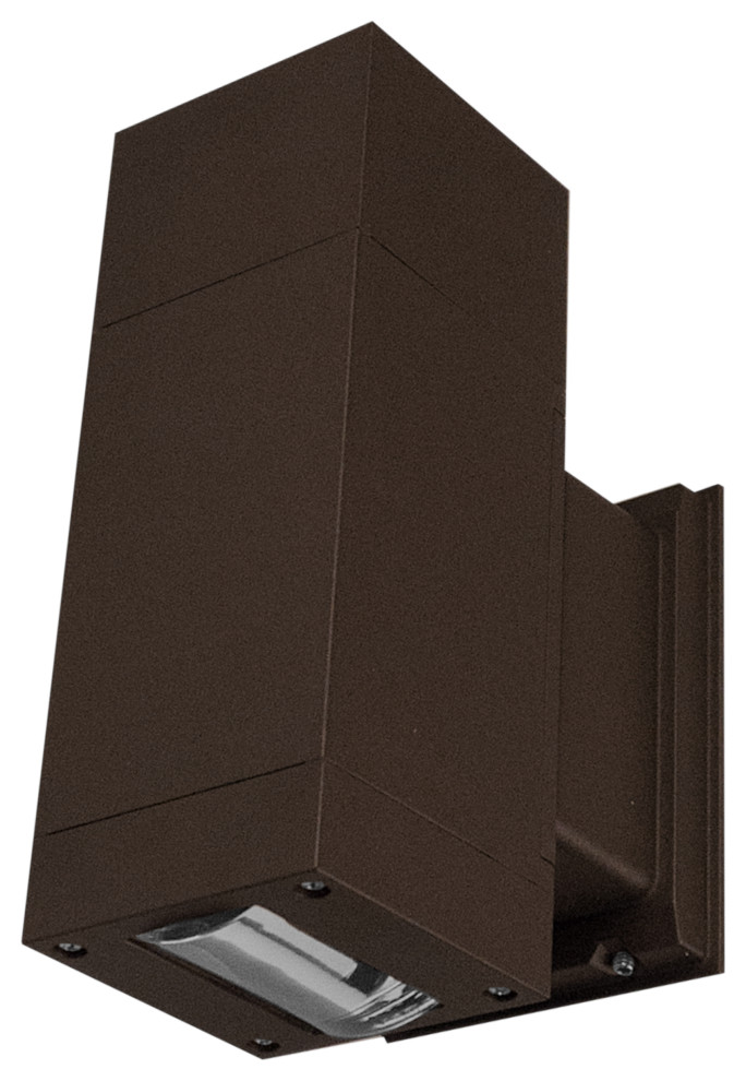 Dorado 36W LED Outdoor Wall Mount Cylinder with Up/Down Fan Light, 4000K, Bronze