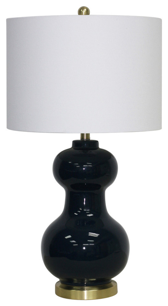 navy gold lamp