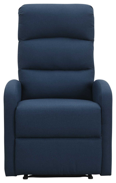 HomeRoots Relaxing Navy Blue Recliner Chair - Transitional - Recliner ...