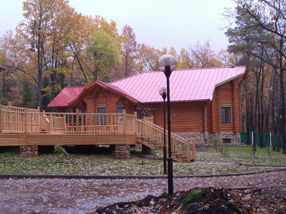 Баня. Калиброванное бревно. Канадская рубка. Диаметр 35-45 см.