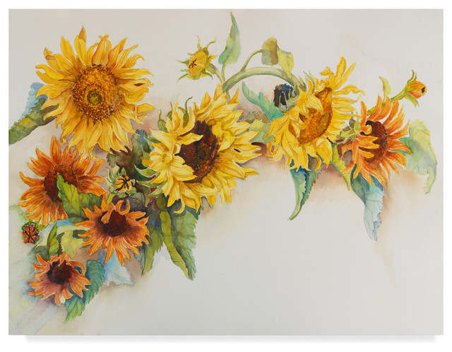 Joanne Porter 'Arch Of Sunflowers' Canvas Art, 24"x18"
