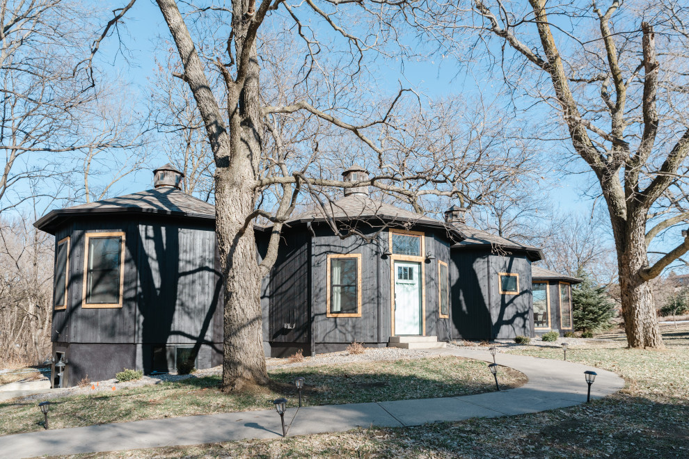 Transitional exterior home photo in Omaha