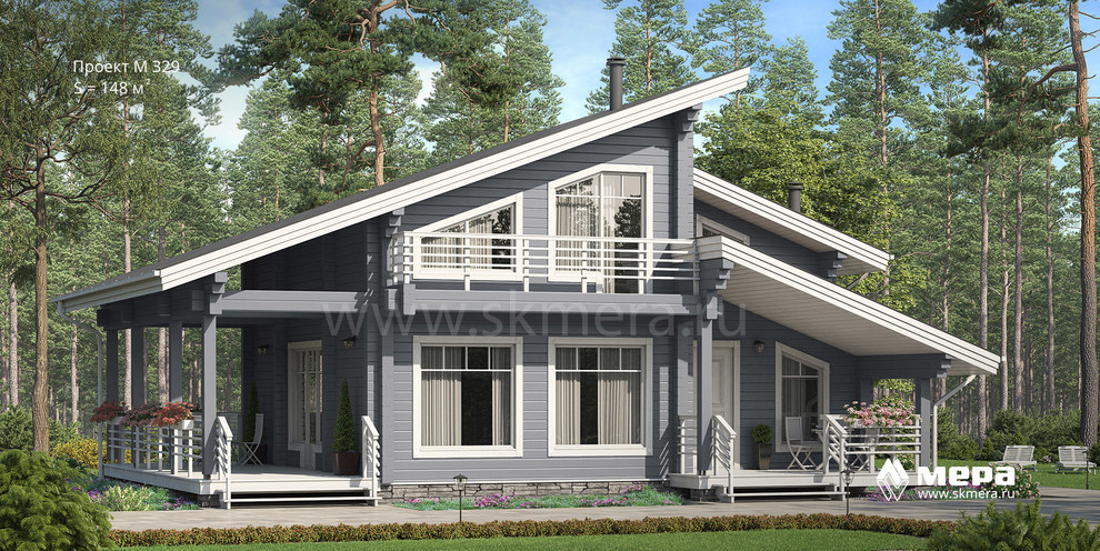 Современные  дома из клееного бруса