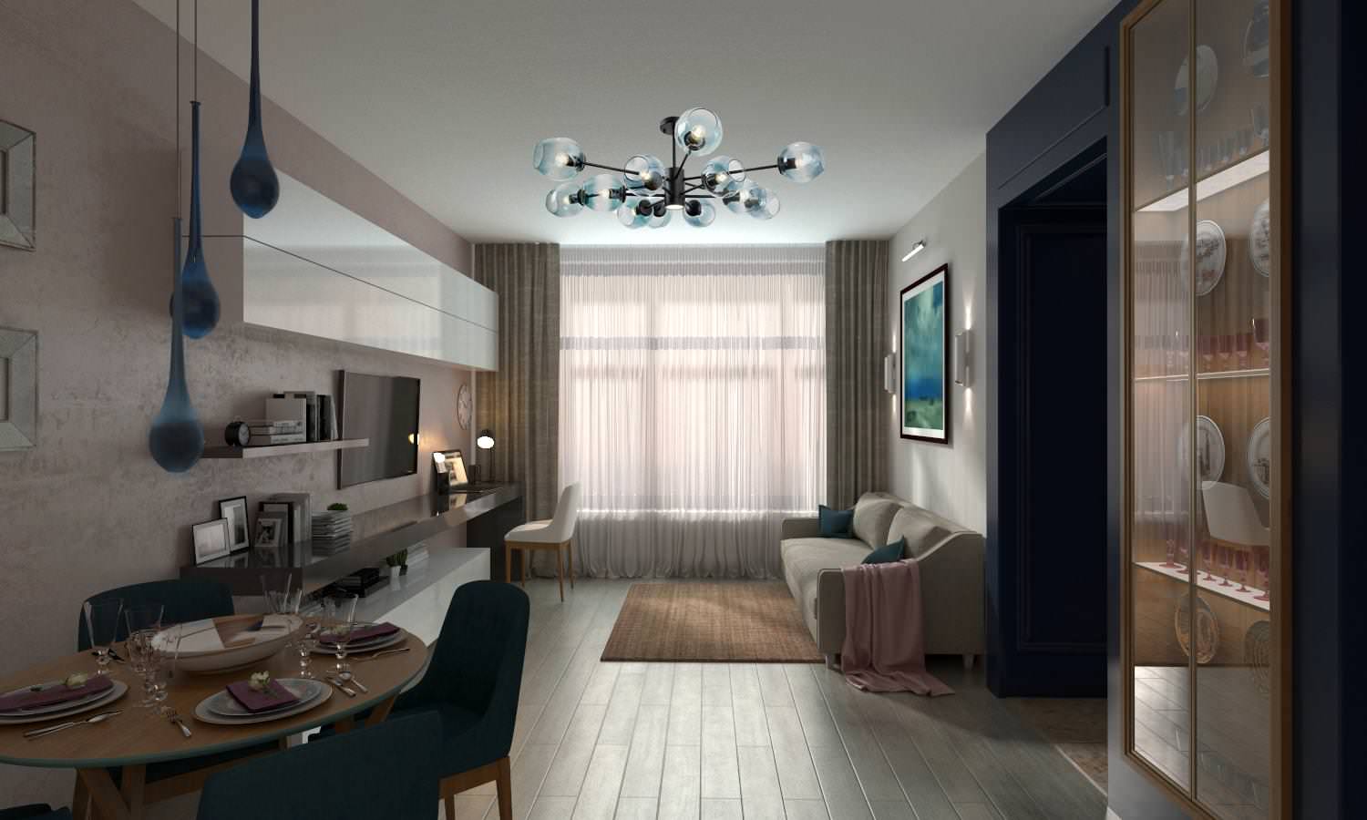 Проект квартиры "Капучино и МОРЕ"