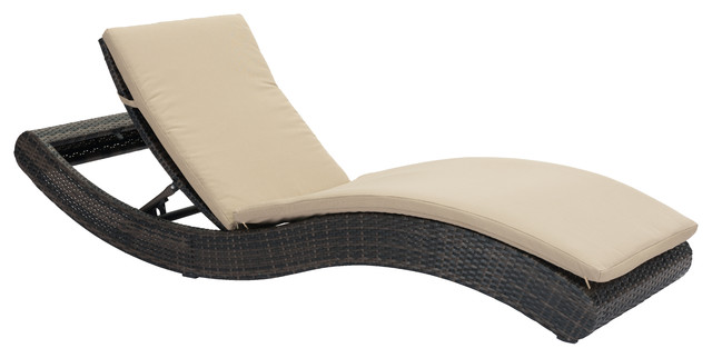 Pamelon Beach Chaise Lounge, Brown & Beige - Tropical - Indoor Pamelon Beach Chaise Lounge, Brown & Beige tropical-indoor-chaise-lounge- - Pamelon Beach Chaise Lounge, Brown & Beige - Tropical - Indoor