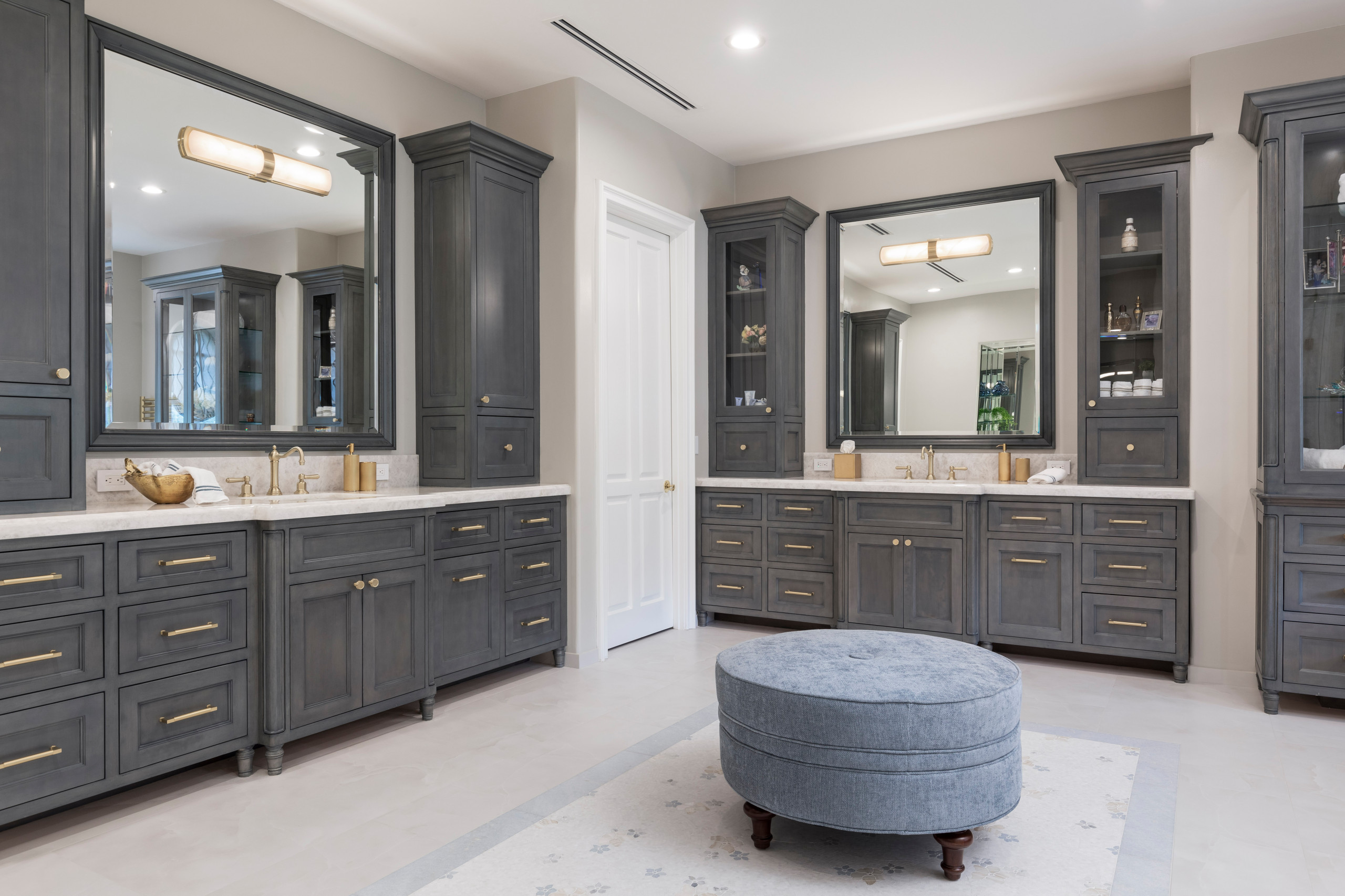 A  Large Transitional Master Bath Remodel for an Estate Client
