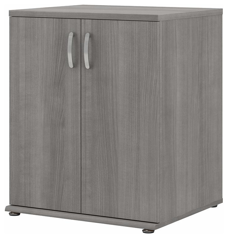 Universal Floor Storage Cabinet with Doors in Platinum Gray - Engineered Wood