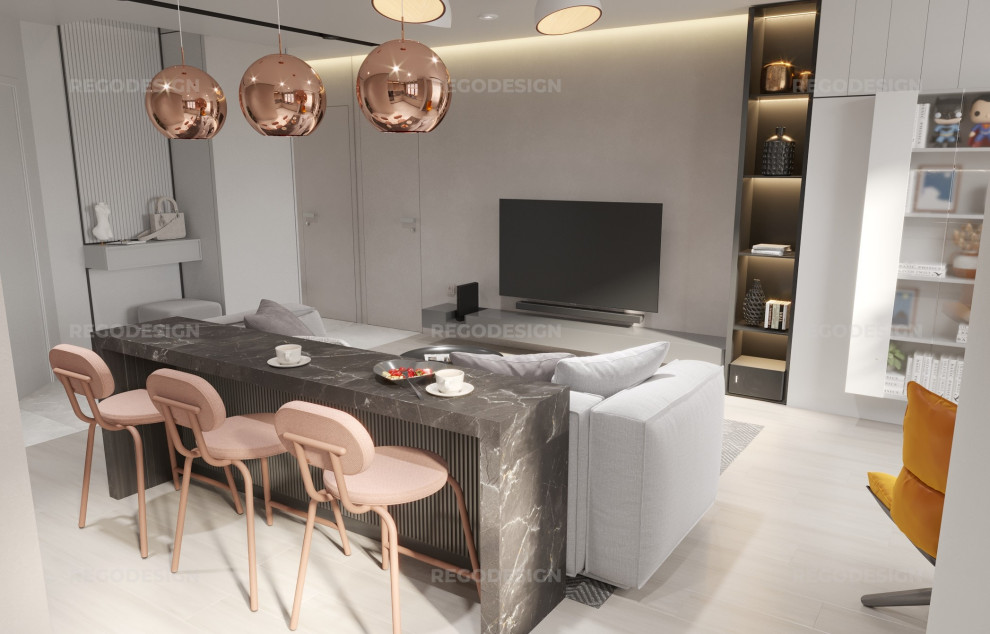 № 53 ДИЗАЙН КВАРТИРЫ 54 КВ.М. УЛ. СУХОПУТНАЯ