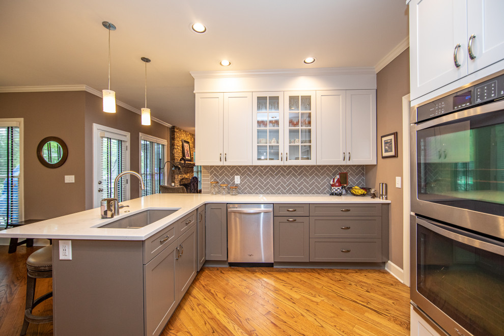 Alpharetta White & Gray kitchen Transitional Kitchen Atlanta by