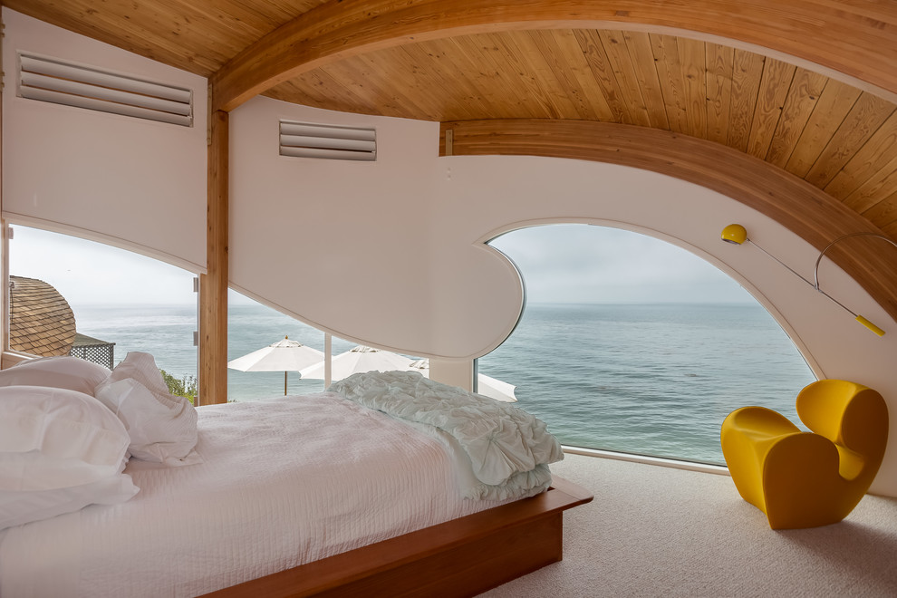 Photo of a beach style bedroom in Santa Barbara.