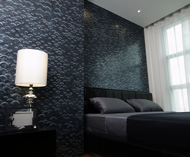 Example of a transitional bedroom design in Phoenix