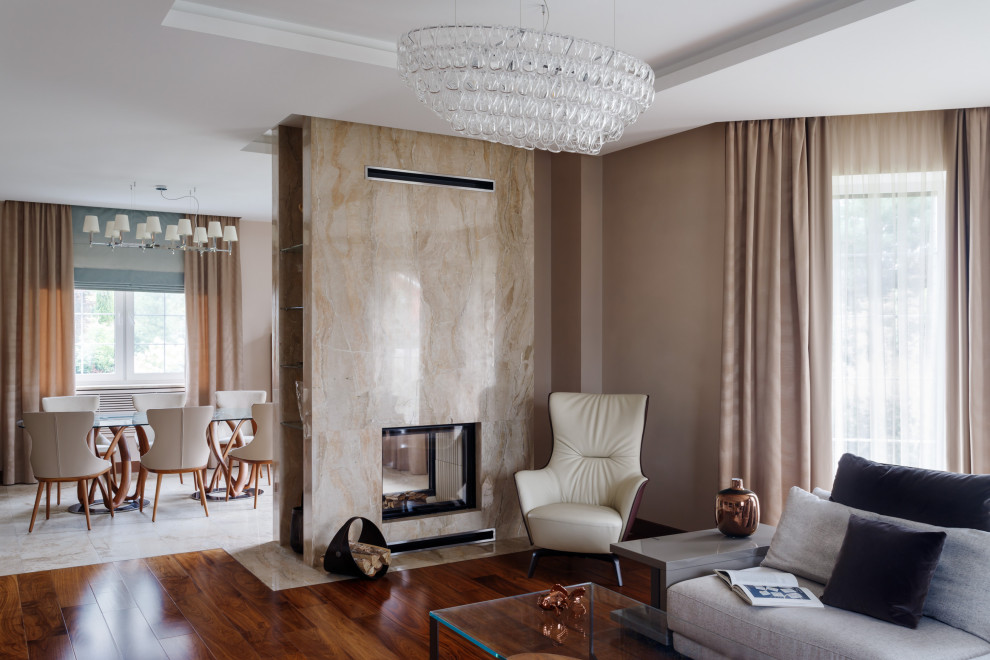 Гостиная в загородном доме в Подмосковье