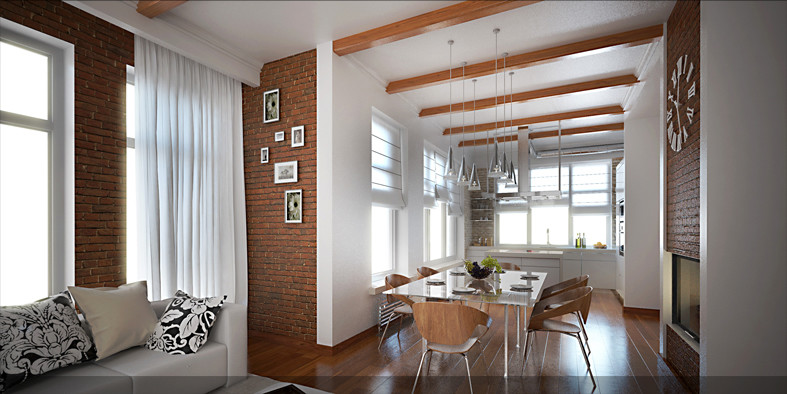 Гостиная в стиле "Лофт"