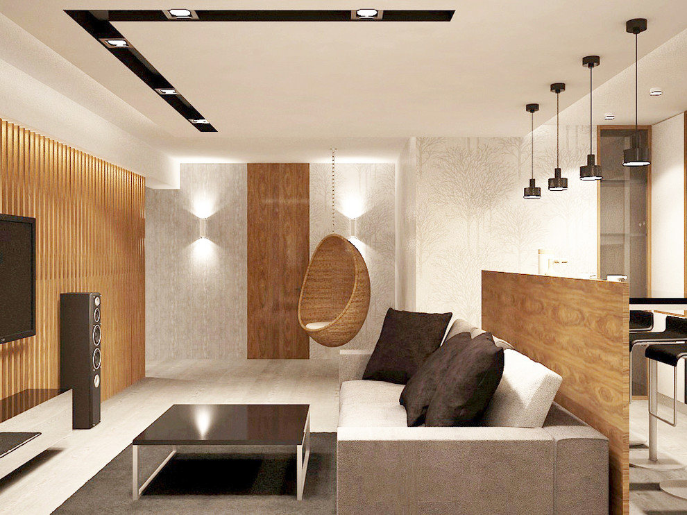 Черный, серый и дерево