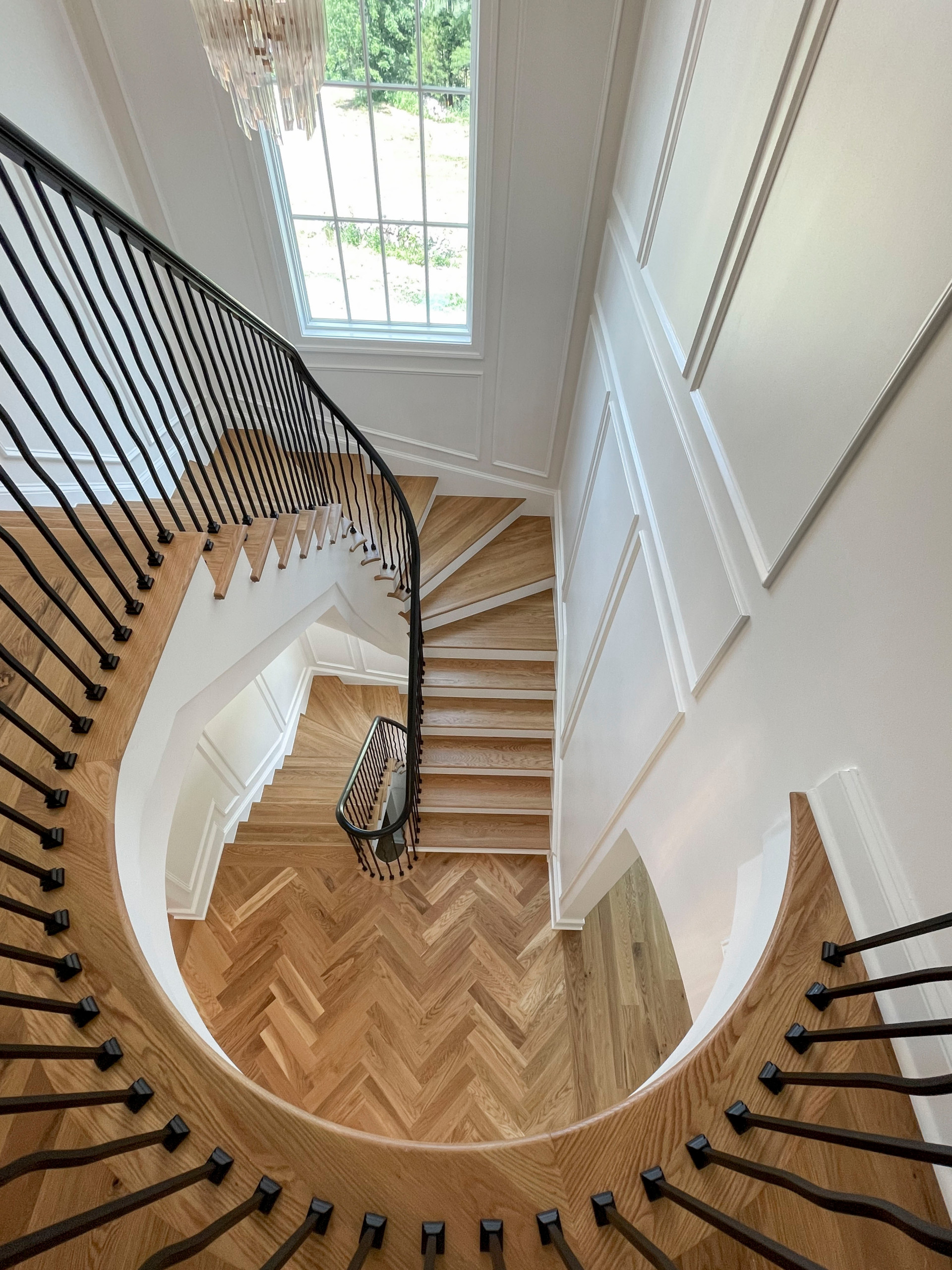 106_Modern Balustrade System Meets Traditional Winding Stairs, Aldie VA  20105