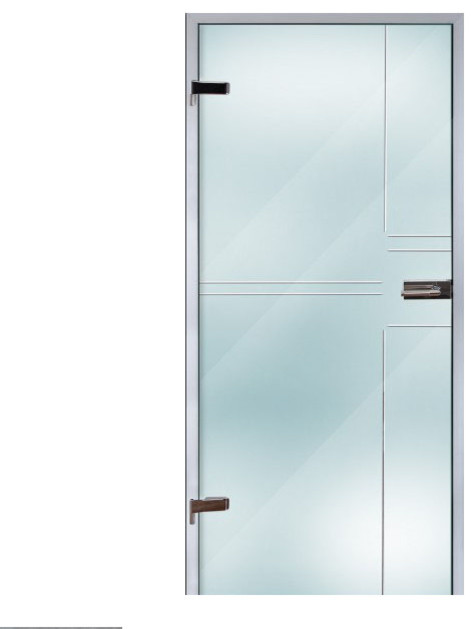 Interior Hinged Glass Door Handles Lock Set 24 X80