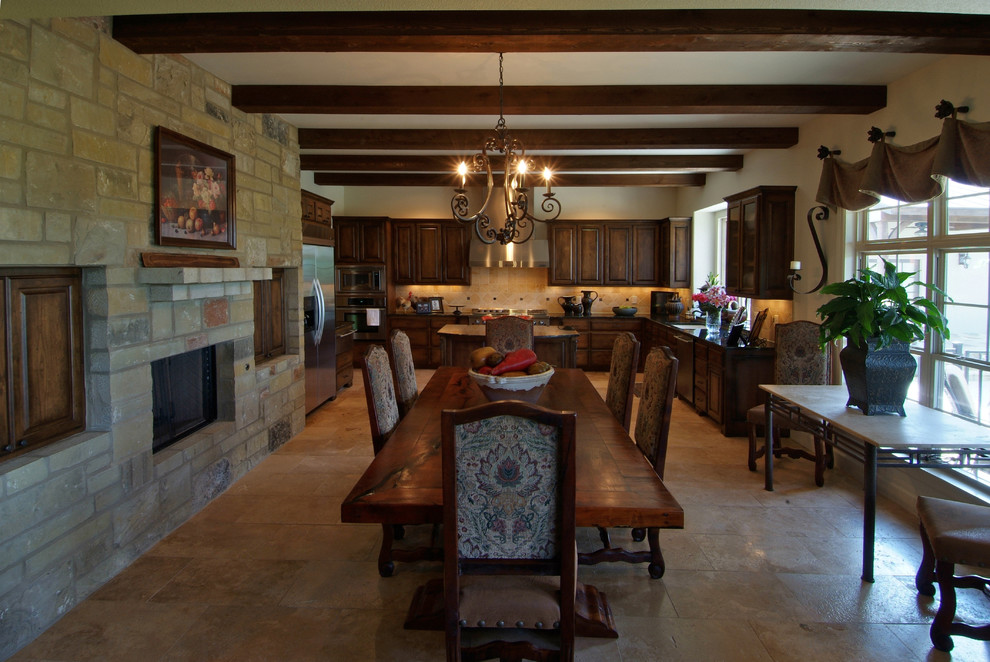 Inspiration for a country dining room in Austin.
