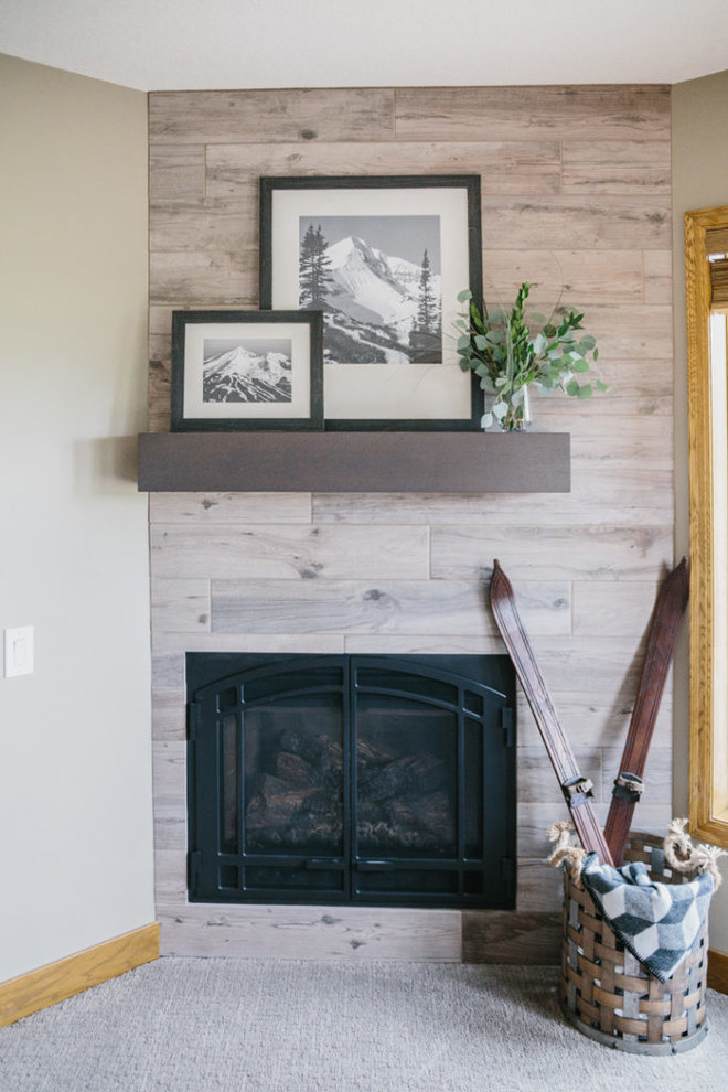 Basement - transitional basement idea in Minneapolis