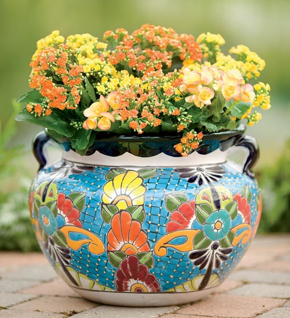 Unique Handcrafted Colorful Ceramic Talavera Planter